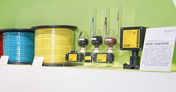 高性能自限溫伴熱帶產(chǎn)品入選安徽創(chuàng)新館展示。 環(huán)瑞電熱供圖